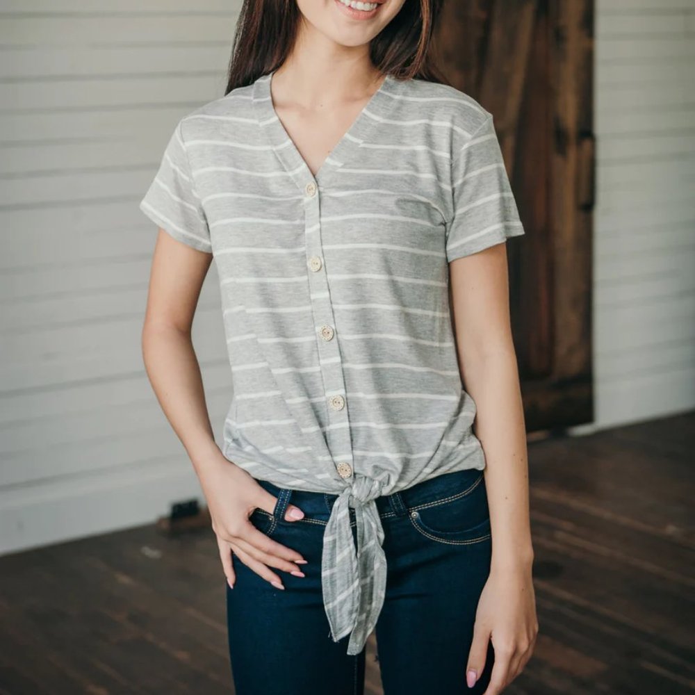 Forget Me Knot Tee - Grey - XL